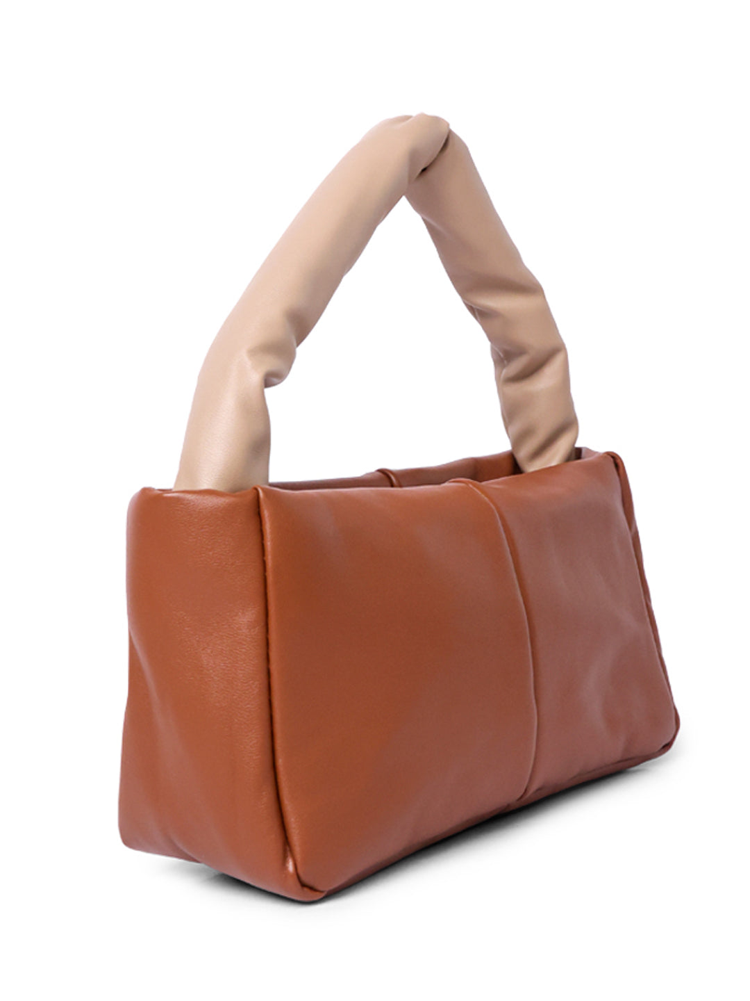 pu buguette bag#color_tan