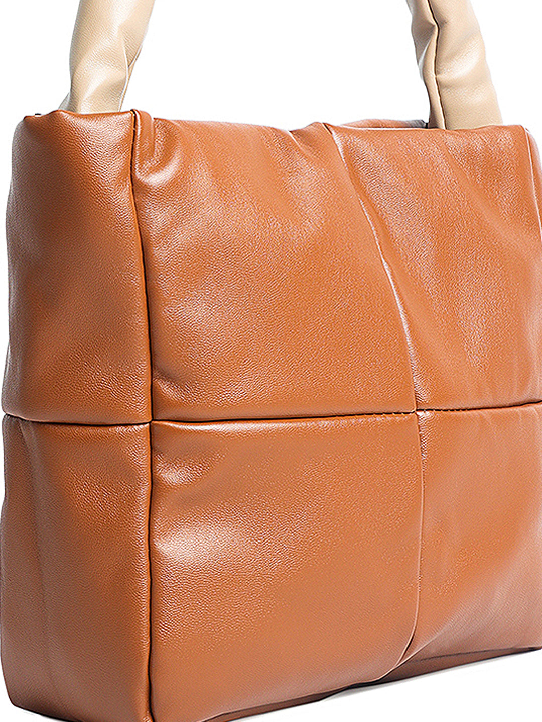 pu handbag#color_tan