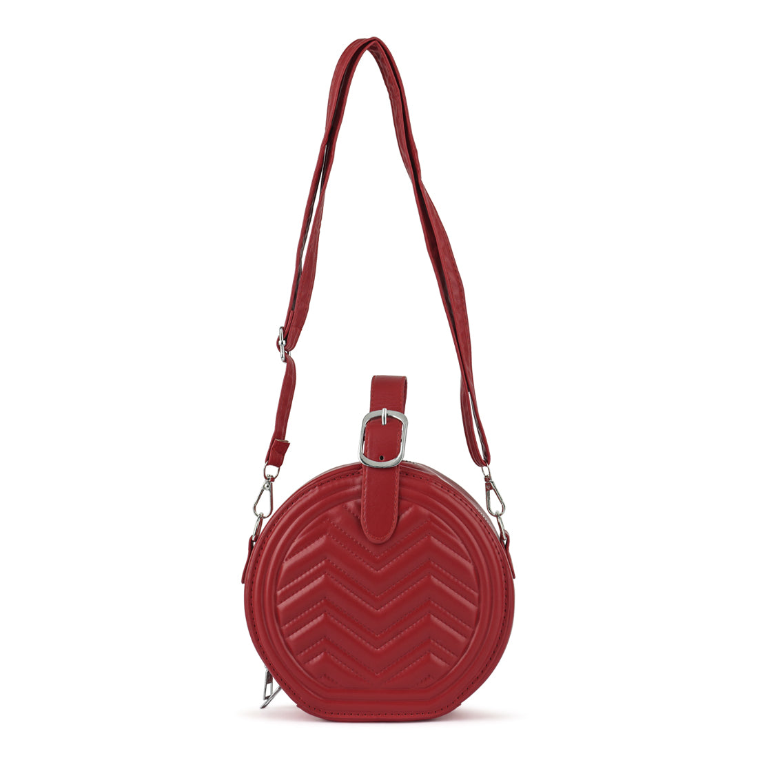 round quilted sling bag#color_red