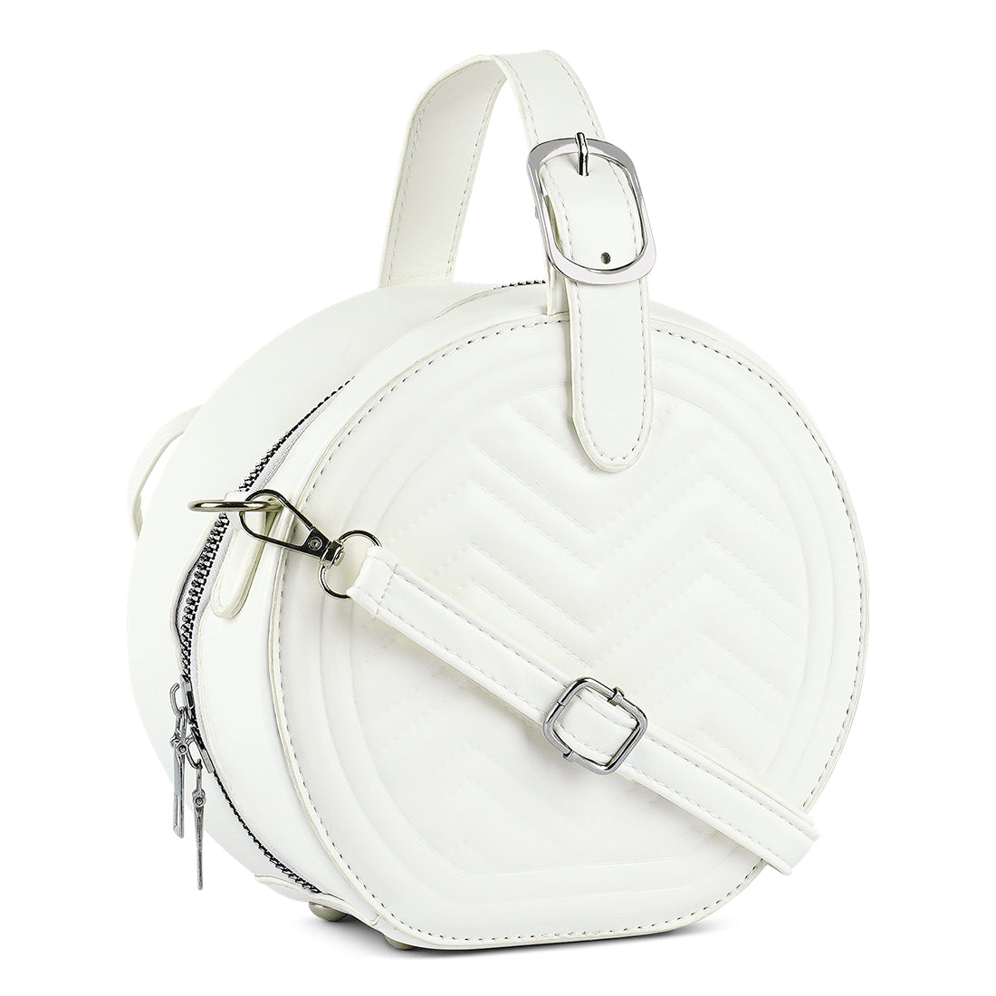 round quilted sling bag#color_white