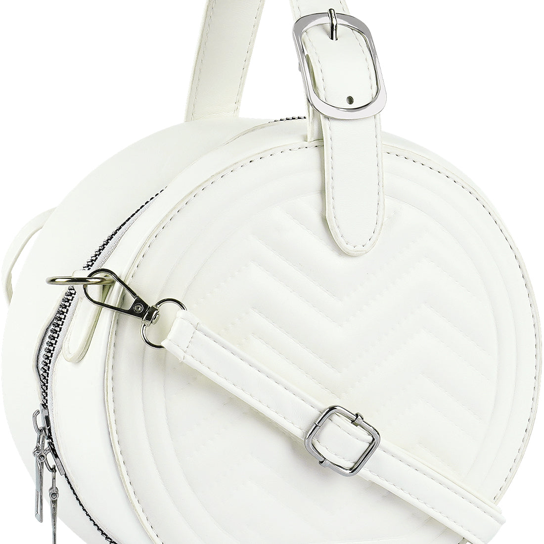 round quilted sling bag#color_white