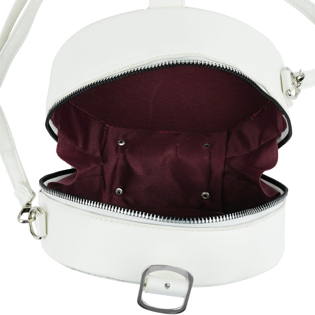 round quilted sling bag#color_white