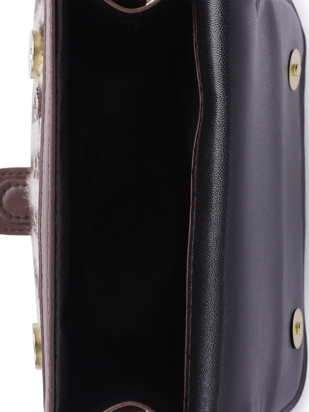 houndstooth woven detail sling bag#color_brown