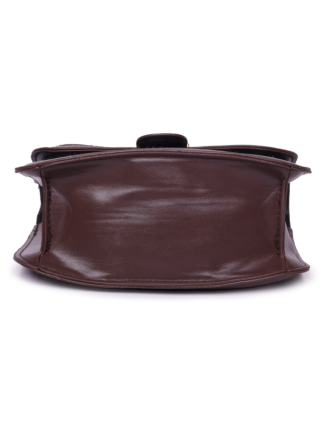 houndstooth woven detail sling bag#color_brown