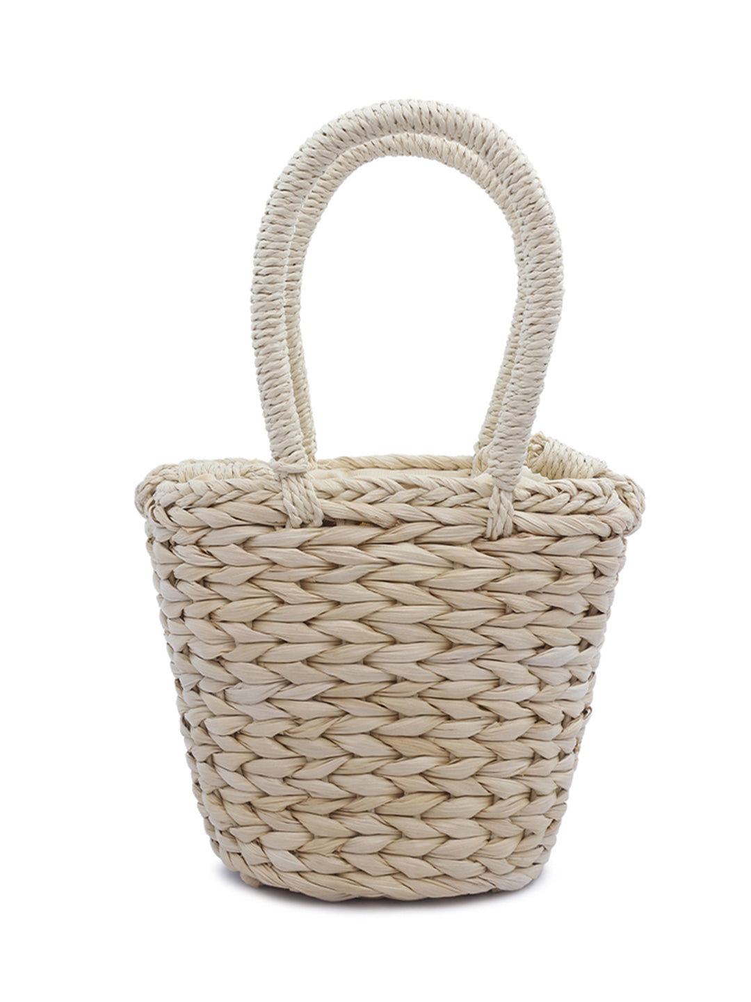 floral woven basket nucket bag#color_beige