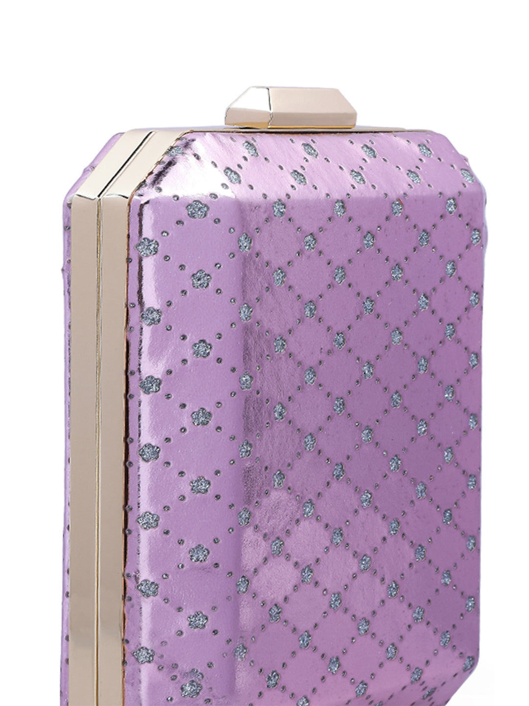 metallic cut out clutch bag#color_pink