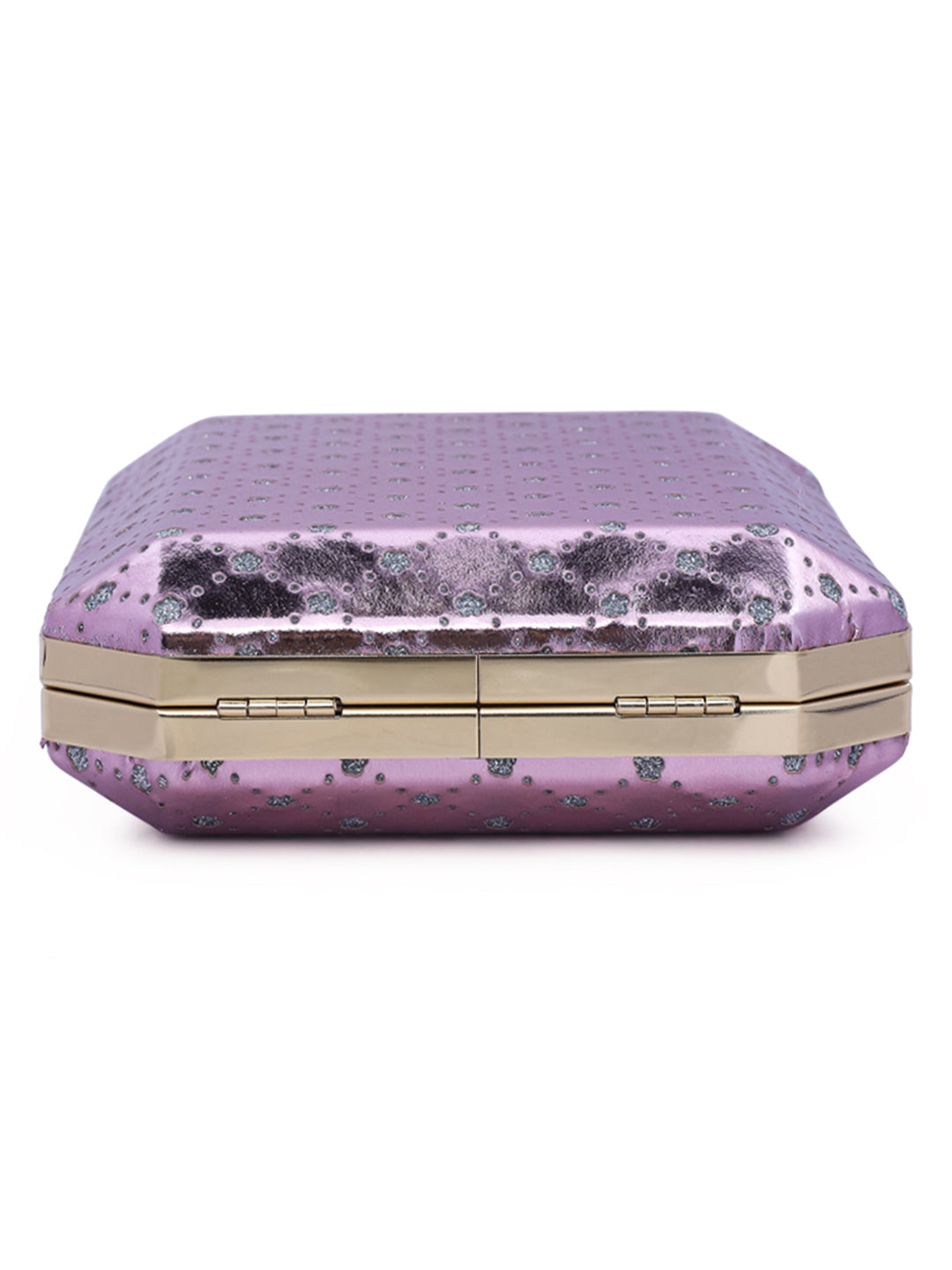 metallic cut out clutch bag#color_pink