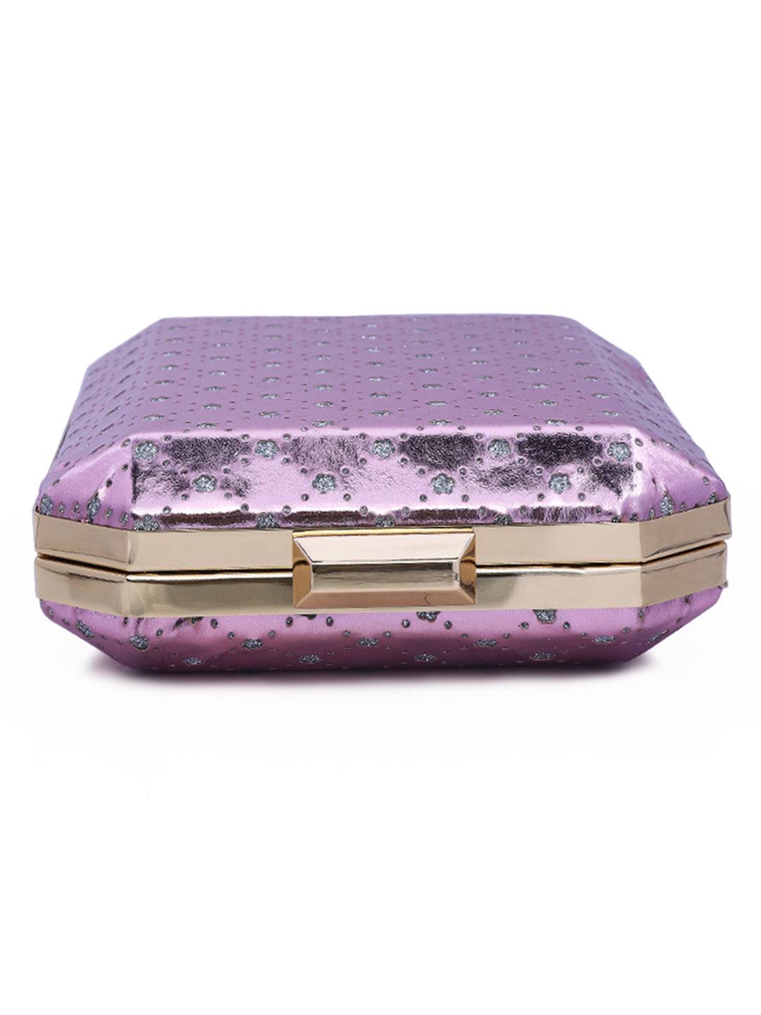 metallic cut out clutch bag#color_pink