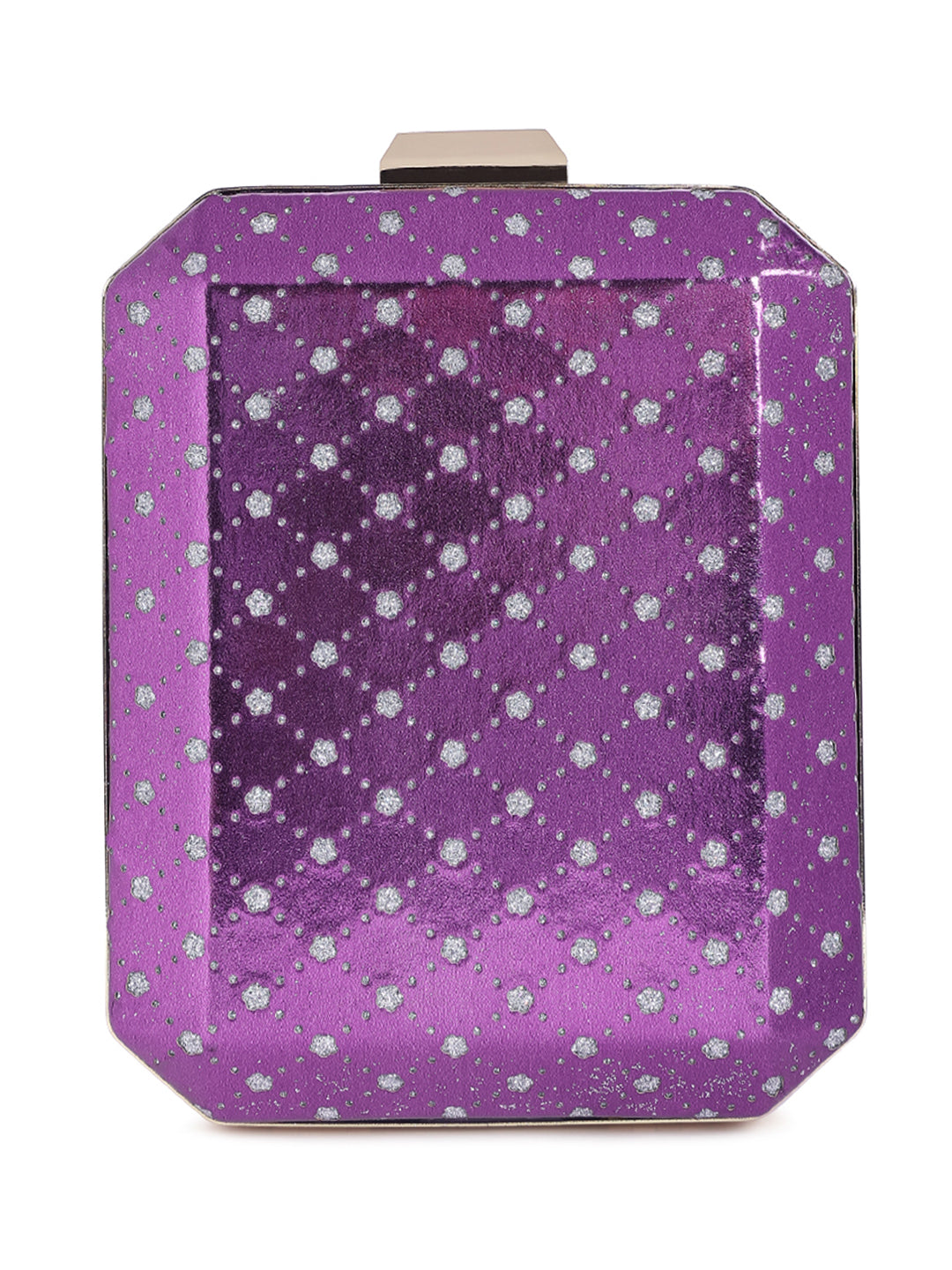 metallic cut out clutch bag#color_purple
