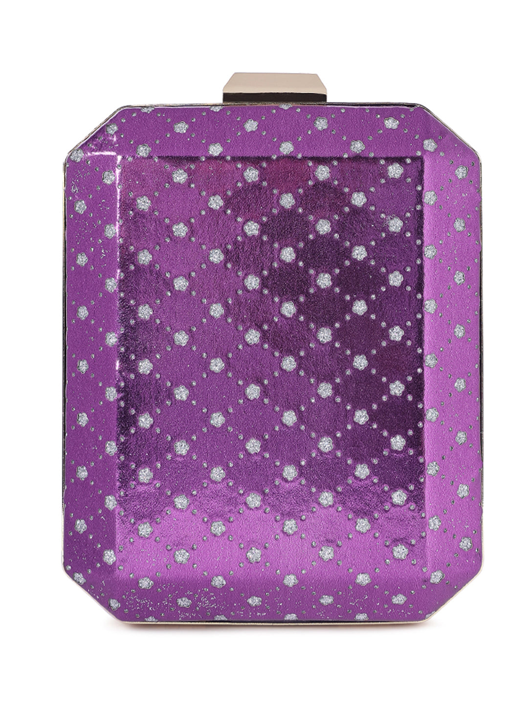 metallic cut out clutch bag#color_purple