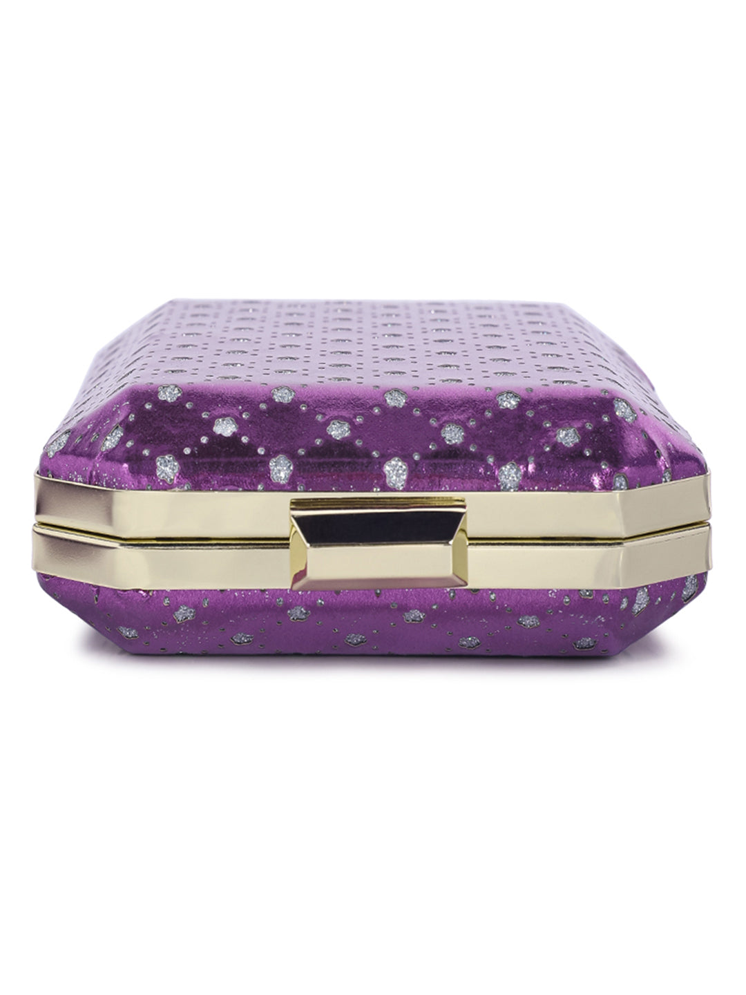 metallic cut out clutch bag#color_purple