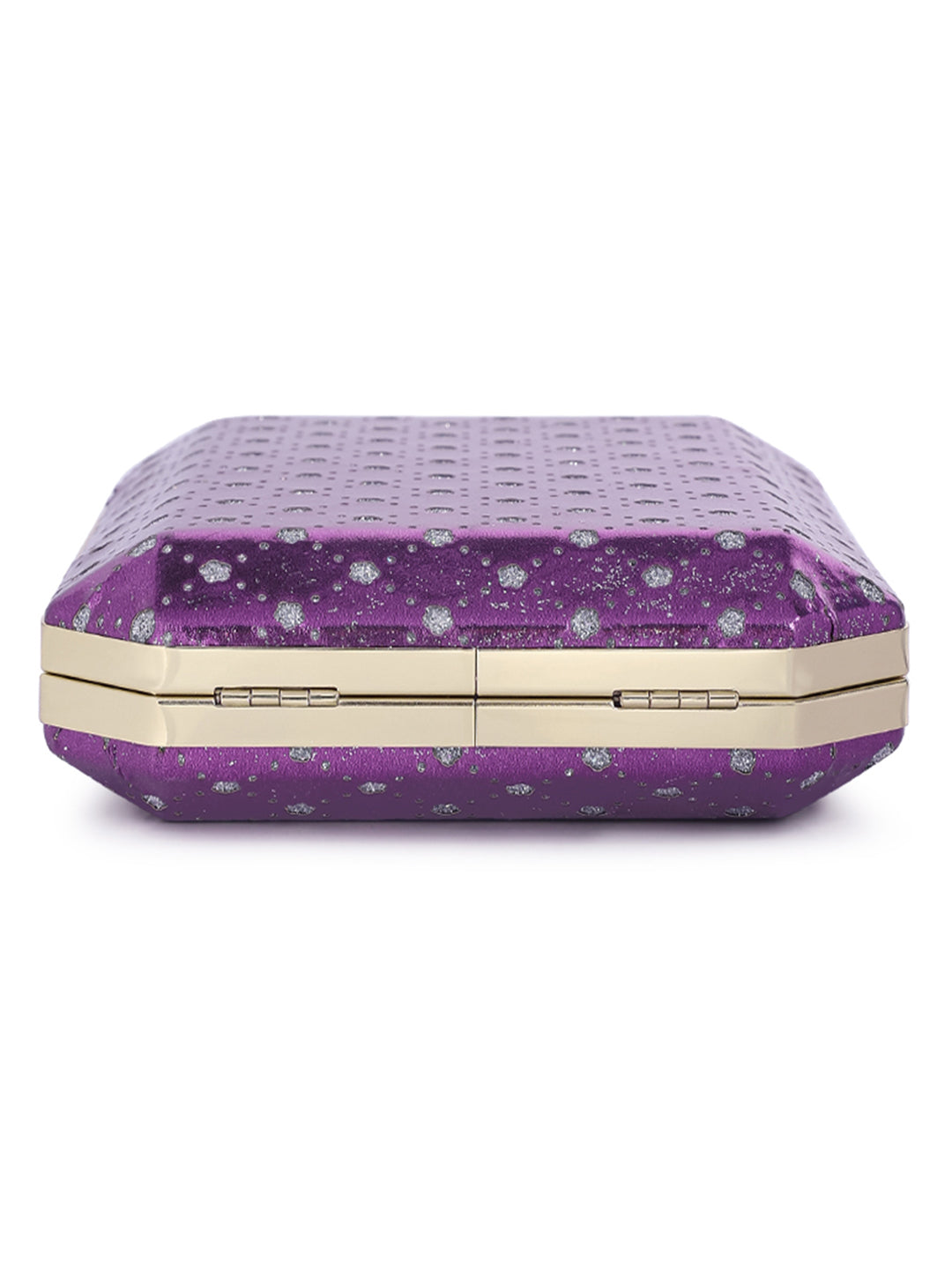 metallic cut out clutch bag#color_purple