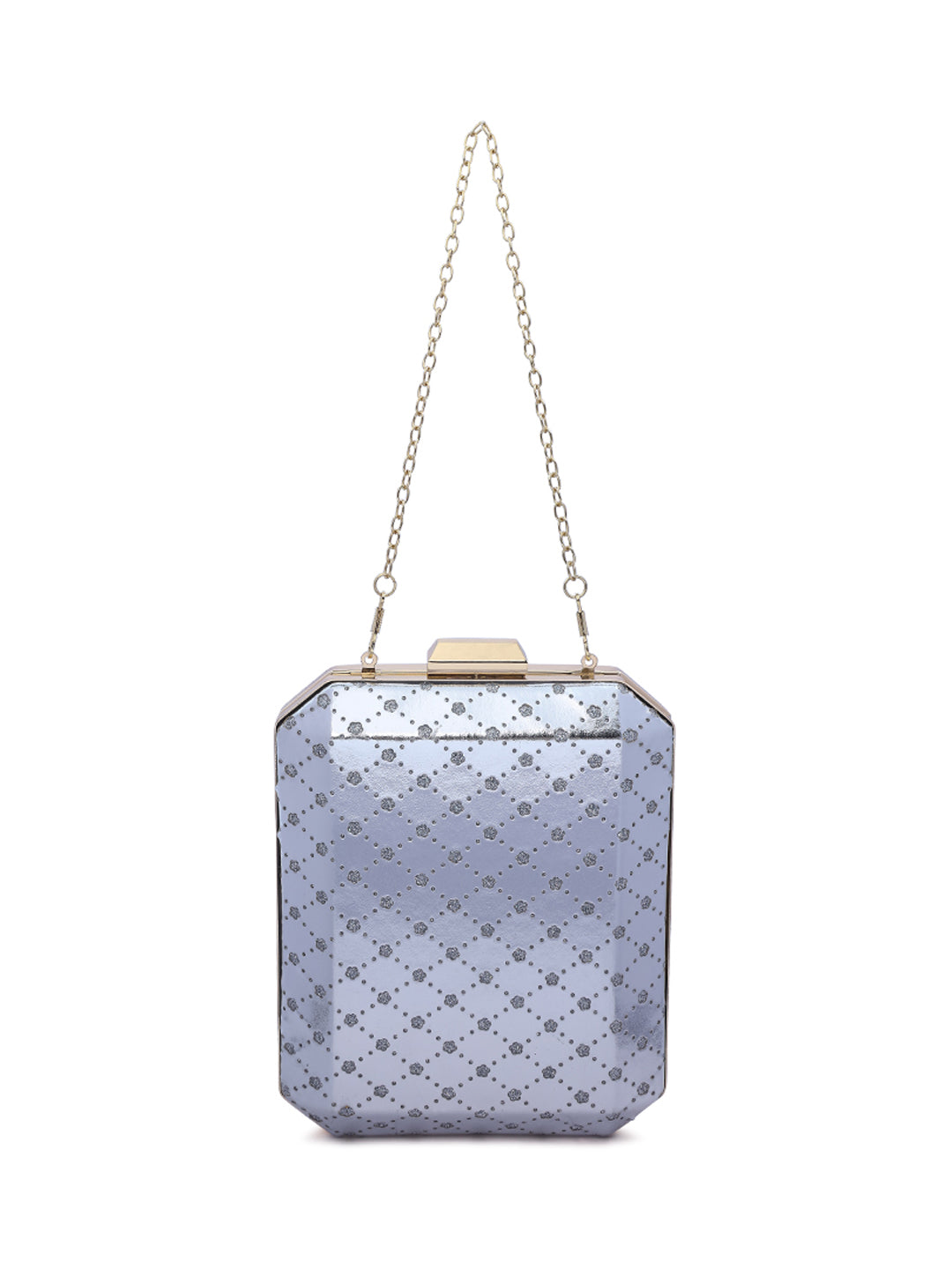 metallic cut out clutch bag#color_silver