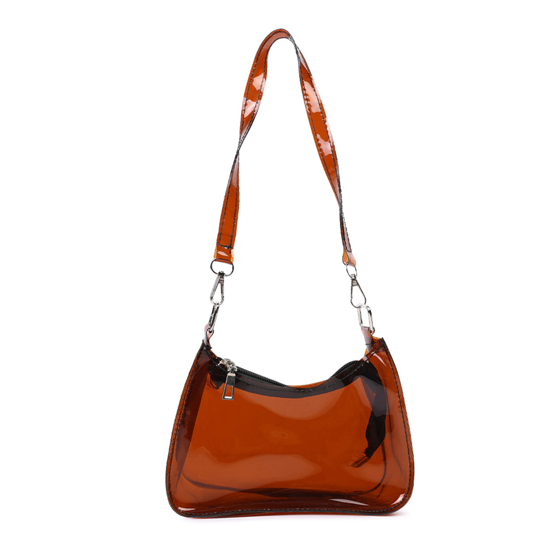 jelly baguette bag#color_brown