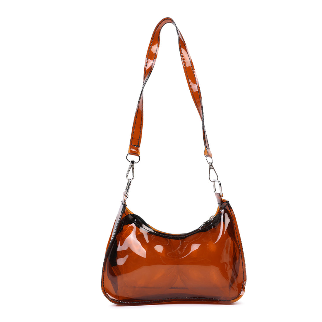 jelly baguette bag#color_brown