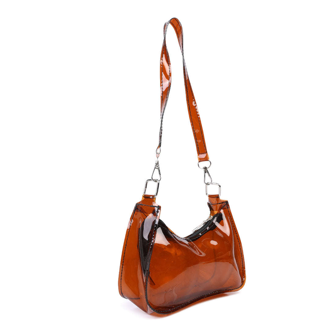 jelly baguette bag#color_brown