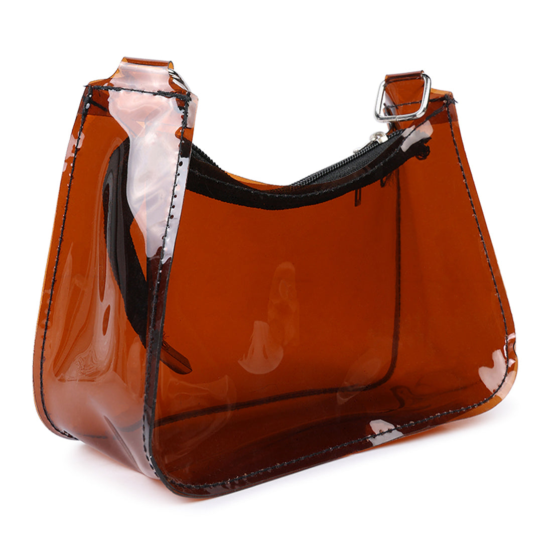 jelly baguette bag#color_brown