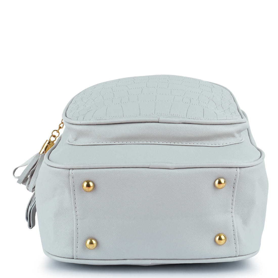 croc patterened mini backpack#color_grey