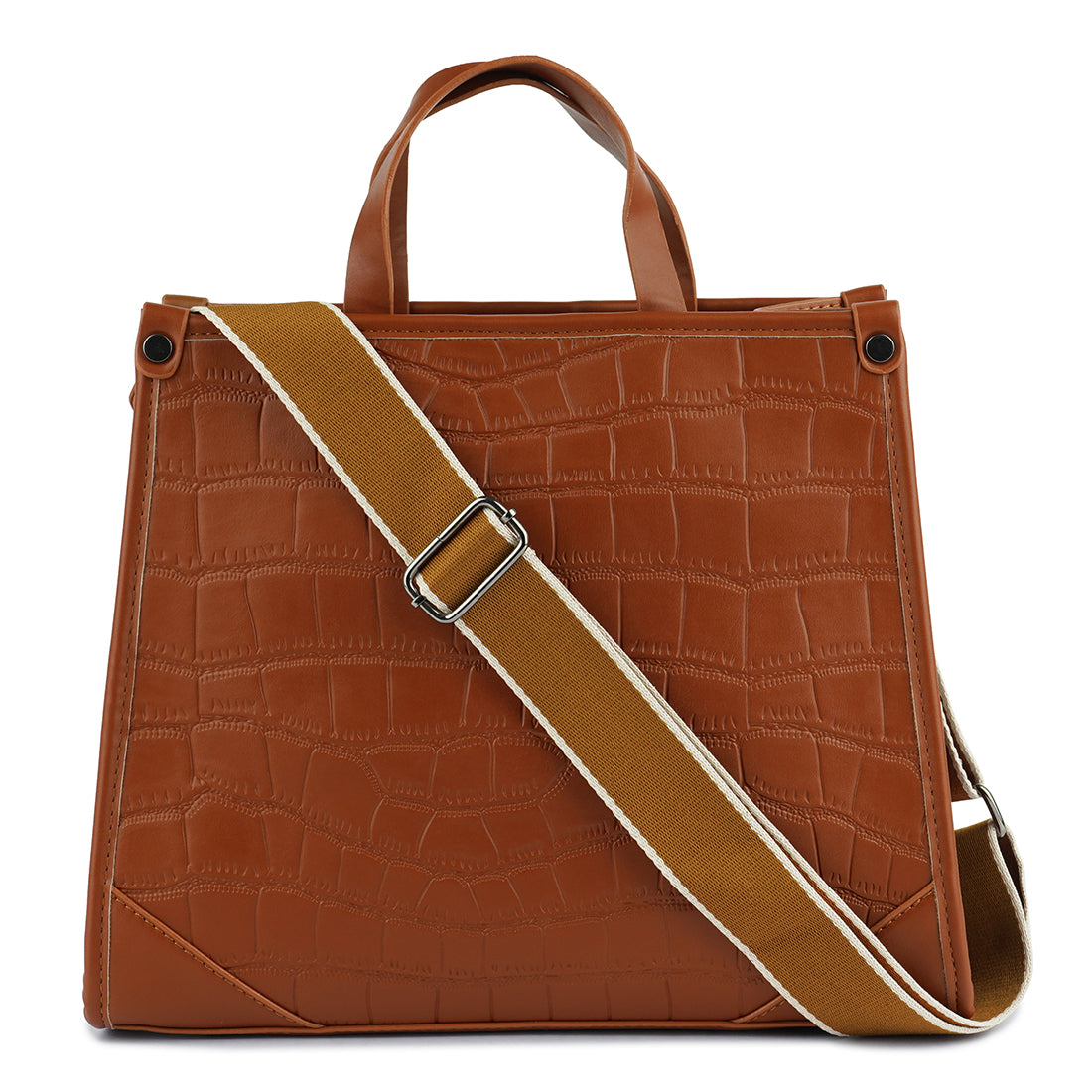 croco hand bag#color_brown