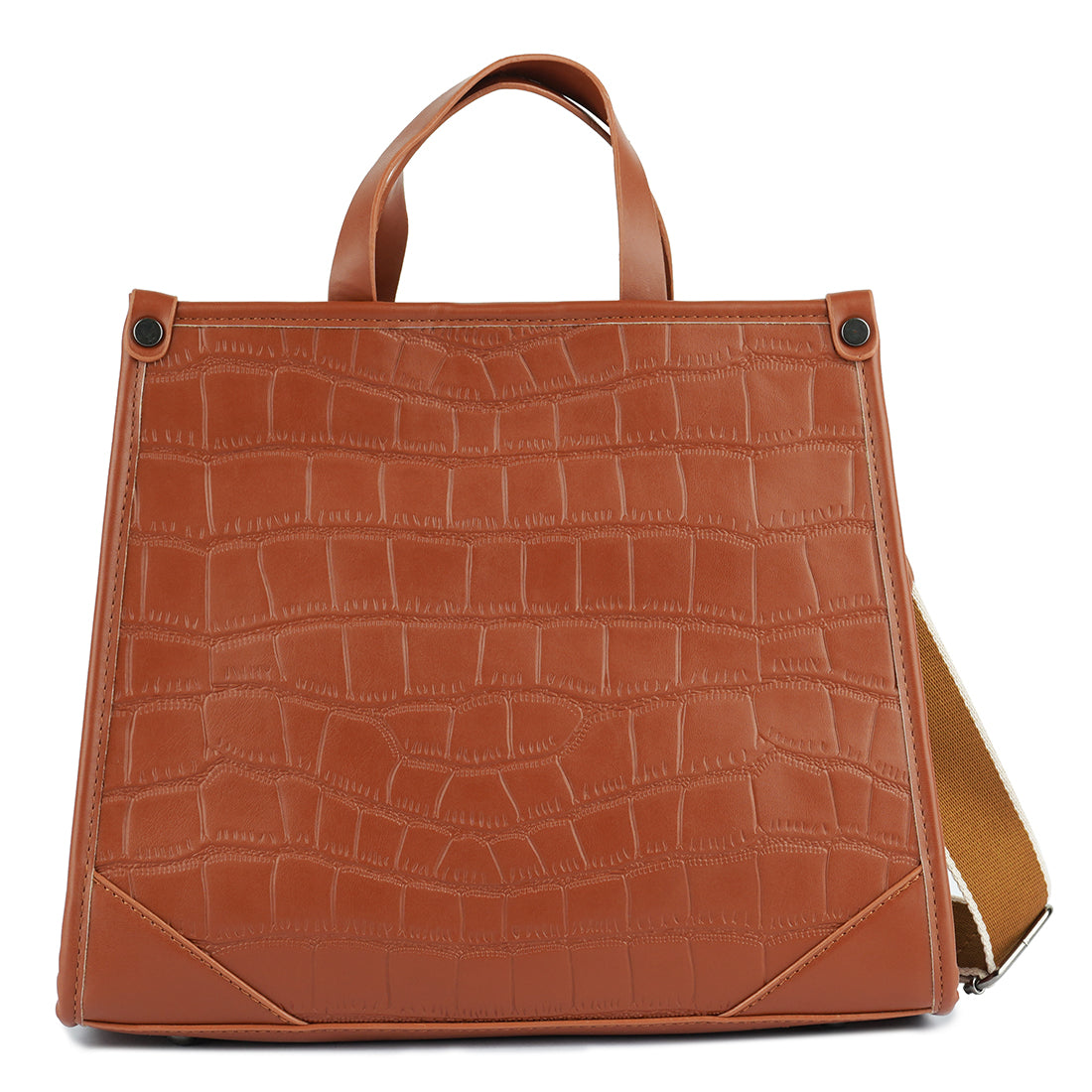 croco hand bag#color_brown