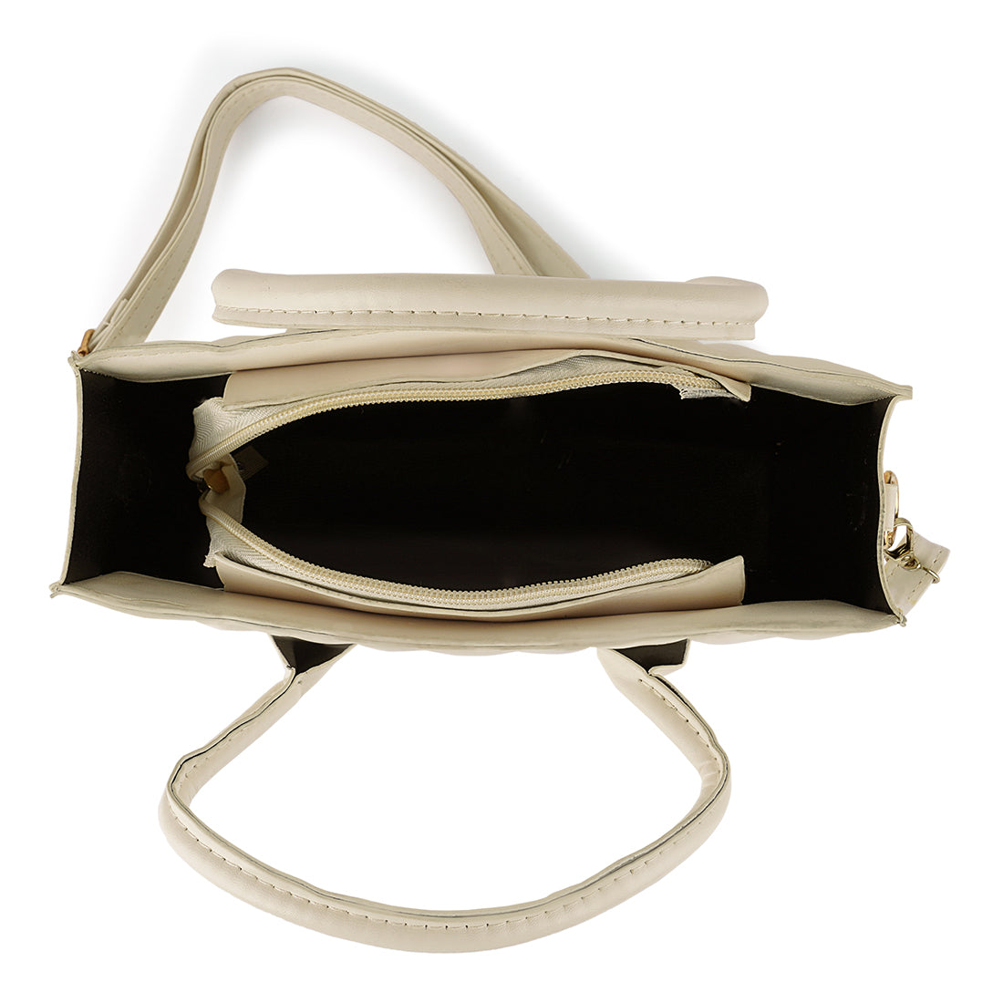 quilted structure hand bag#color_off-white