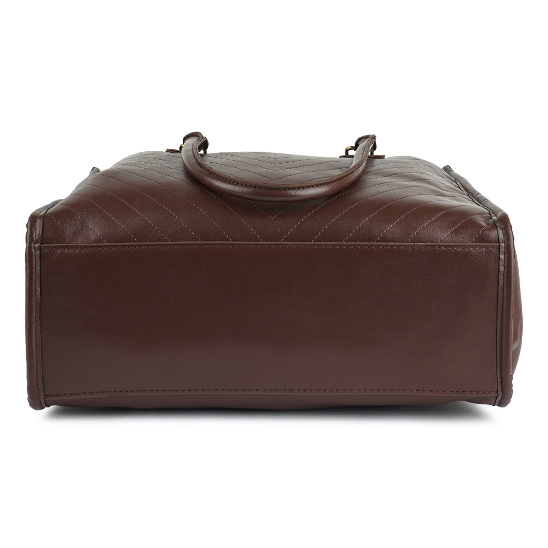 chevron pattern tote bag#color_dark-brown