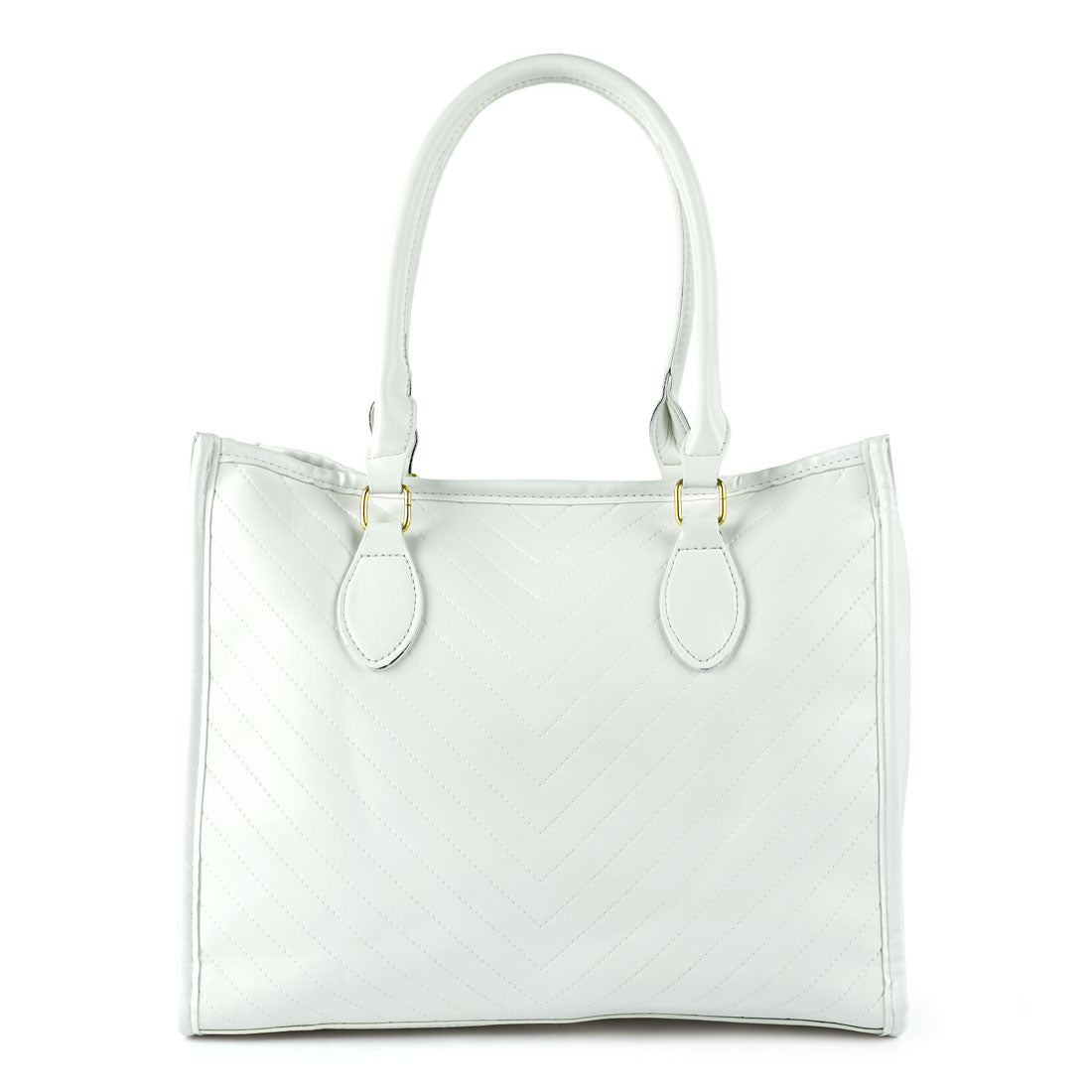 chevron pattern tote bag#color_white