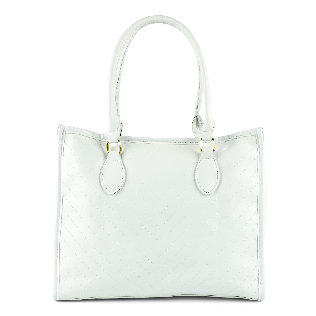 chevron pattern tote bag#color_white