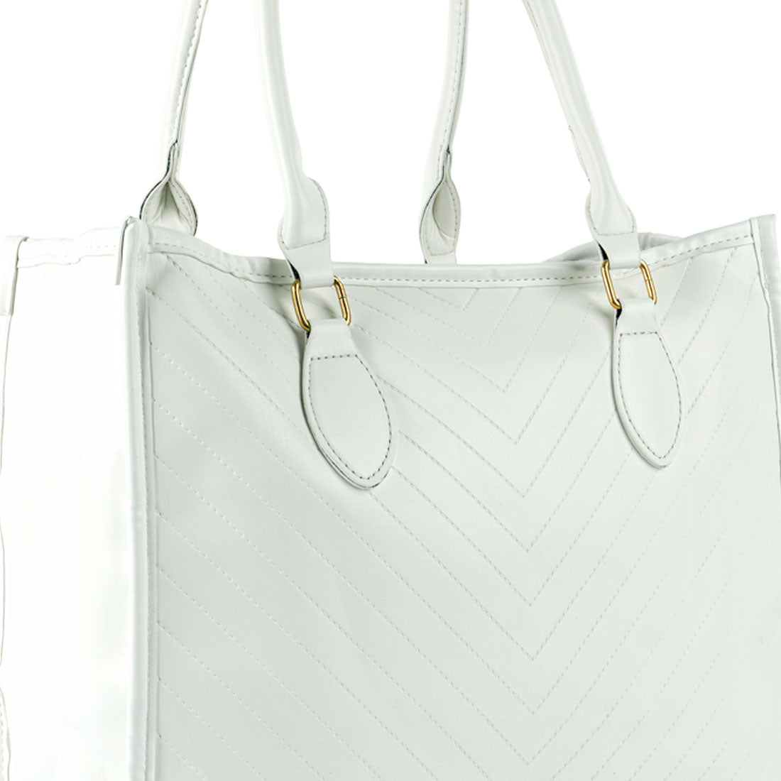 chevron pattern tote bag#color_white
