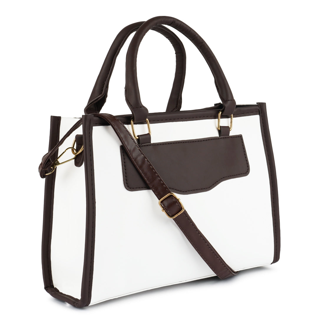 color block tote bag#color_white