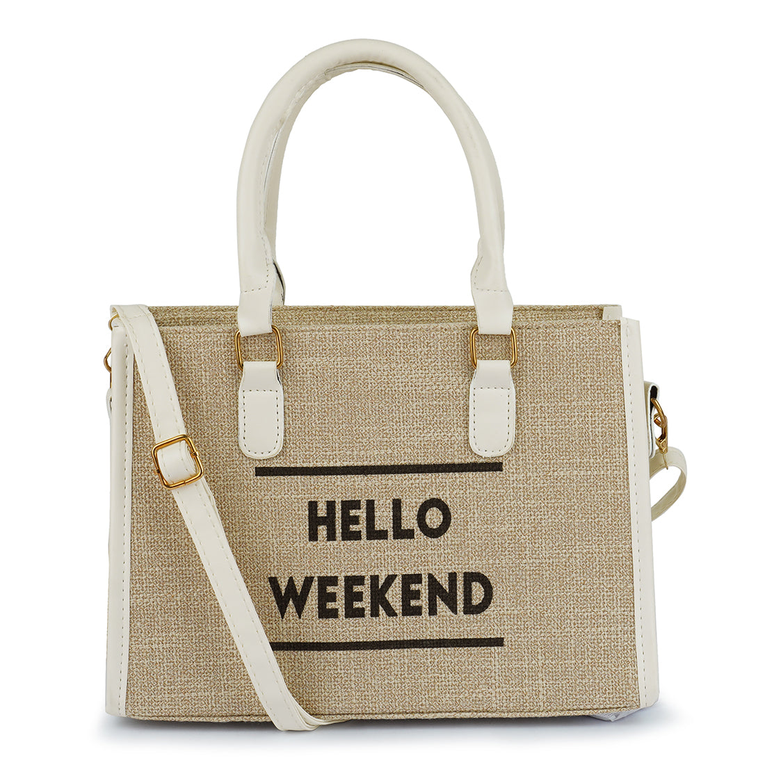 microfiber slogan tote bag#color_beige