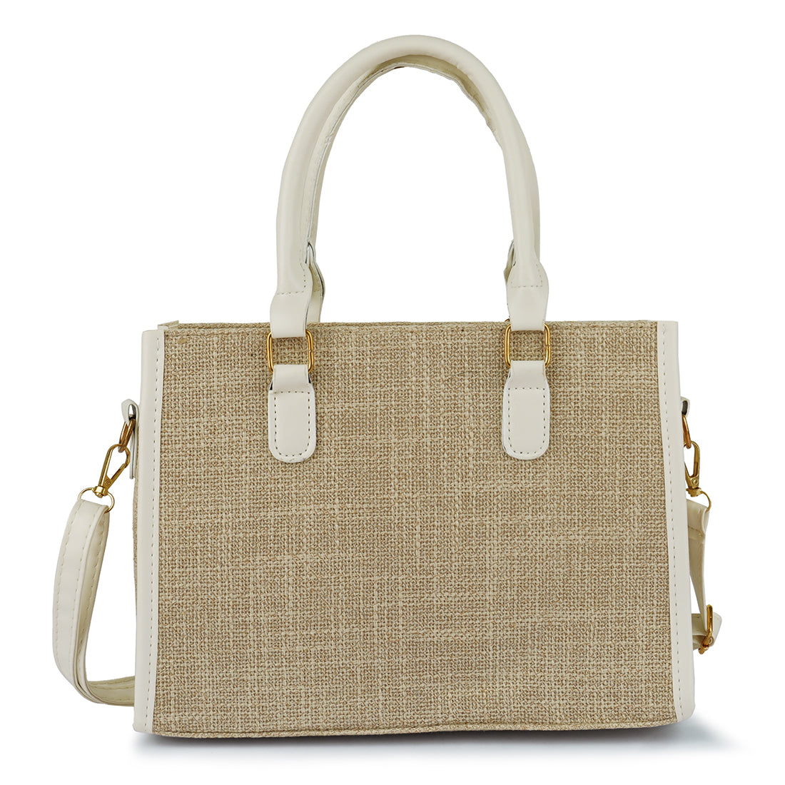 microfiber slogan tote bag#color_beige