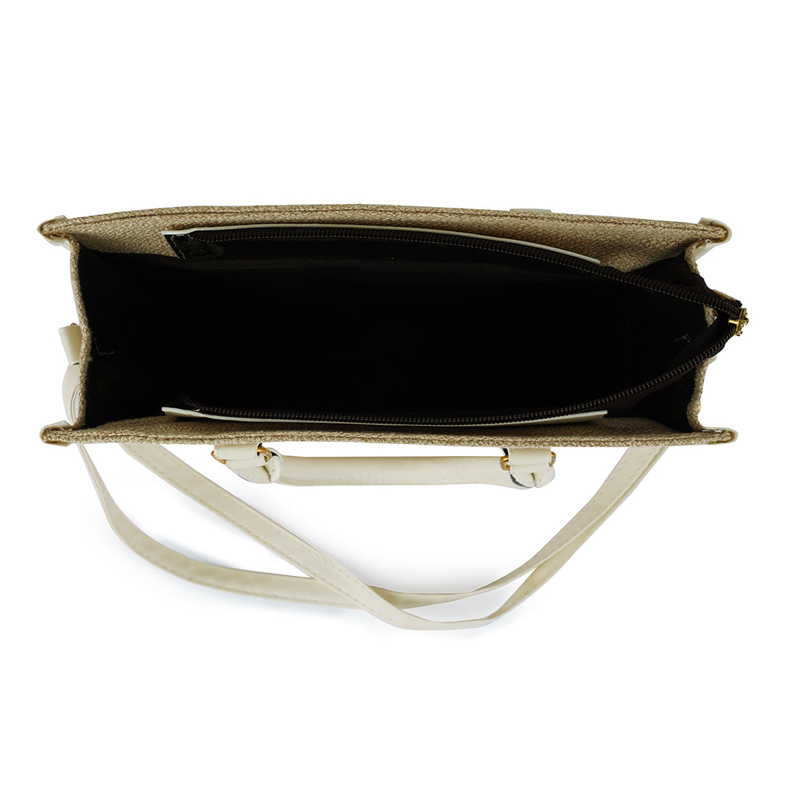 microfiber slogan tote bag#color_beige