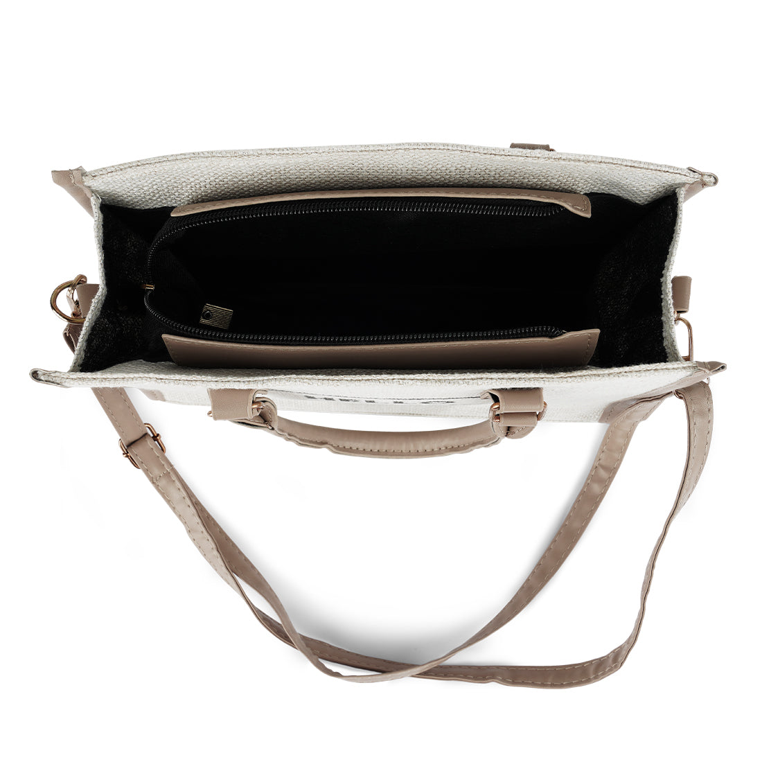 microfiber slogan tote bag#color_off-white