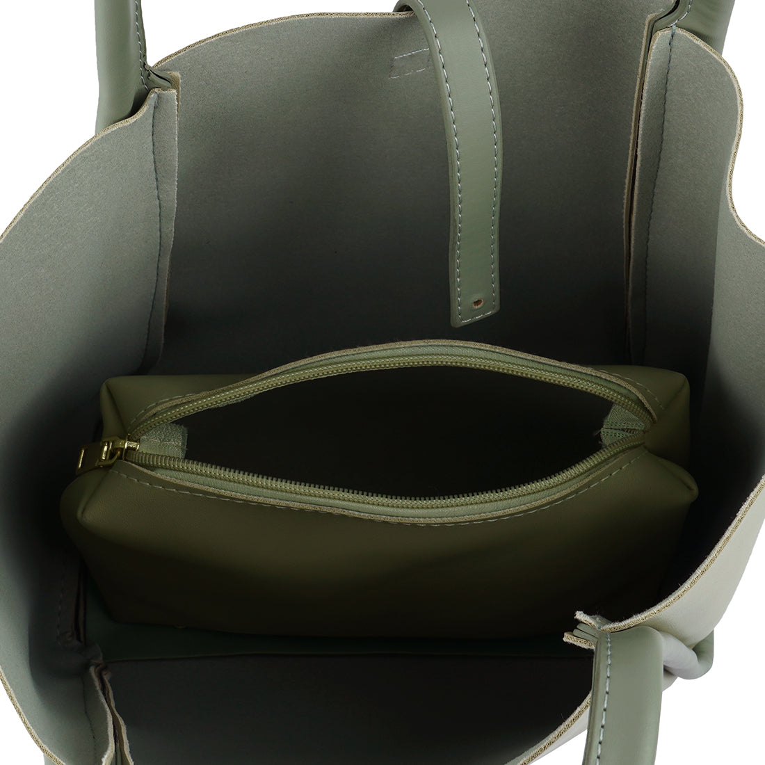 dual tone tote bag#color_mint-green