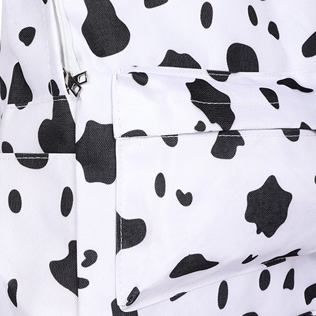 White Cow Printed Casual Backpack