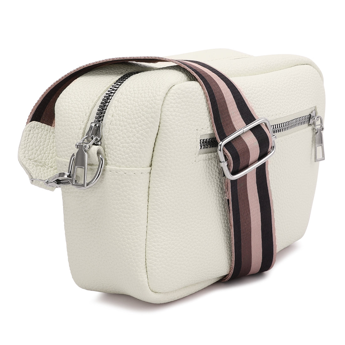 front pocket shoulder bag#color_off-white