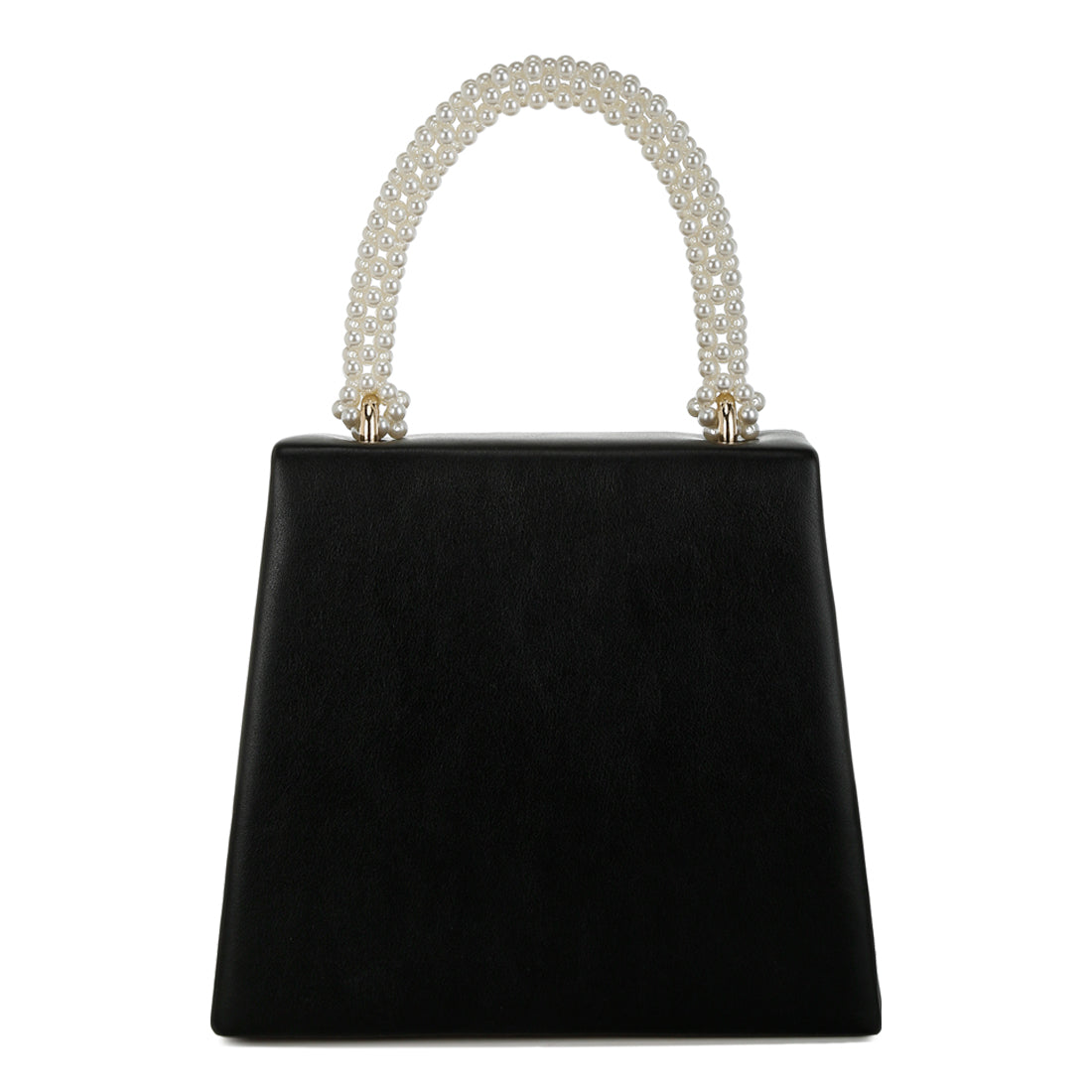 pearl top-handle diamante brooch bag#color_black