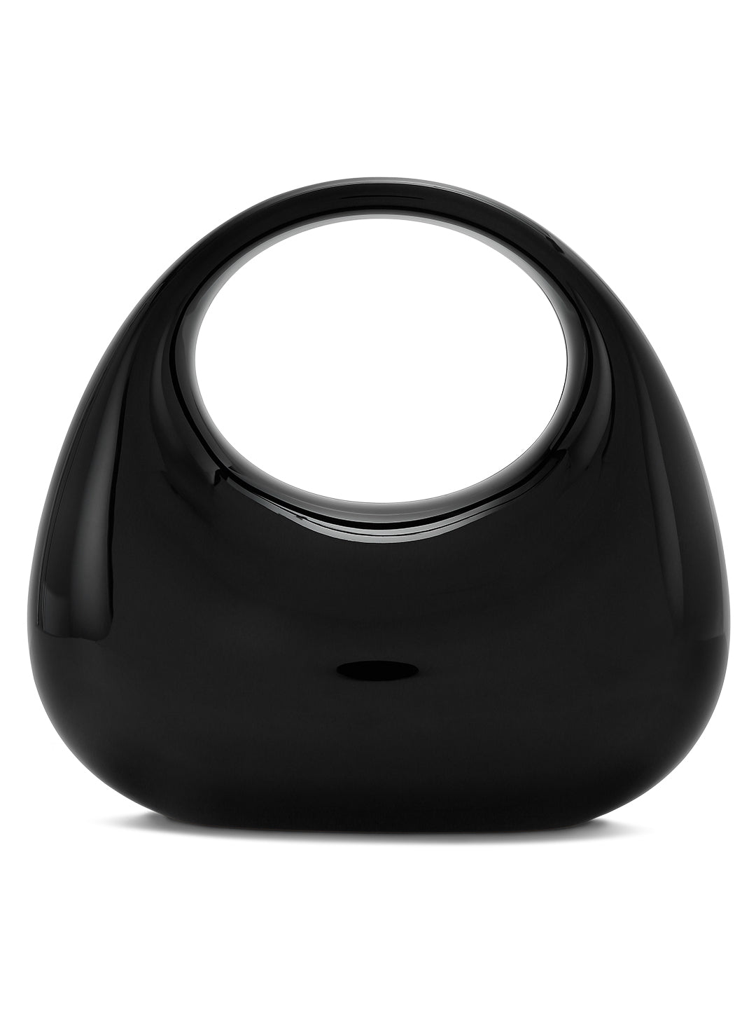 acrylic metallic mini clutch bag#color_black