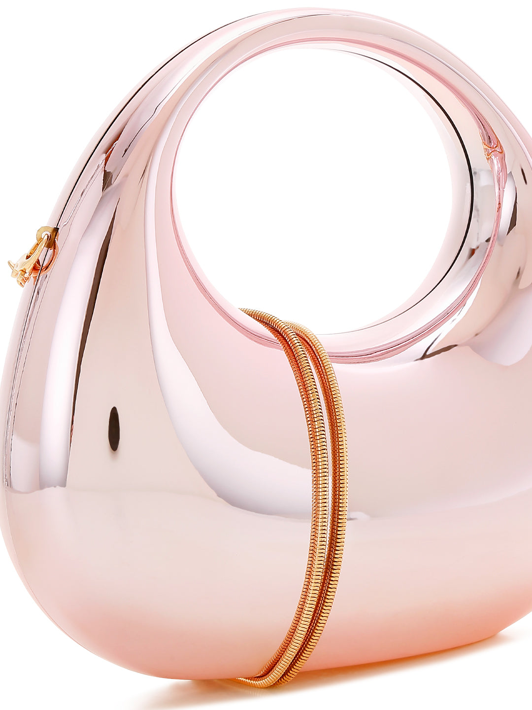 acrylic metallic mini clutch bag#color_pink
