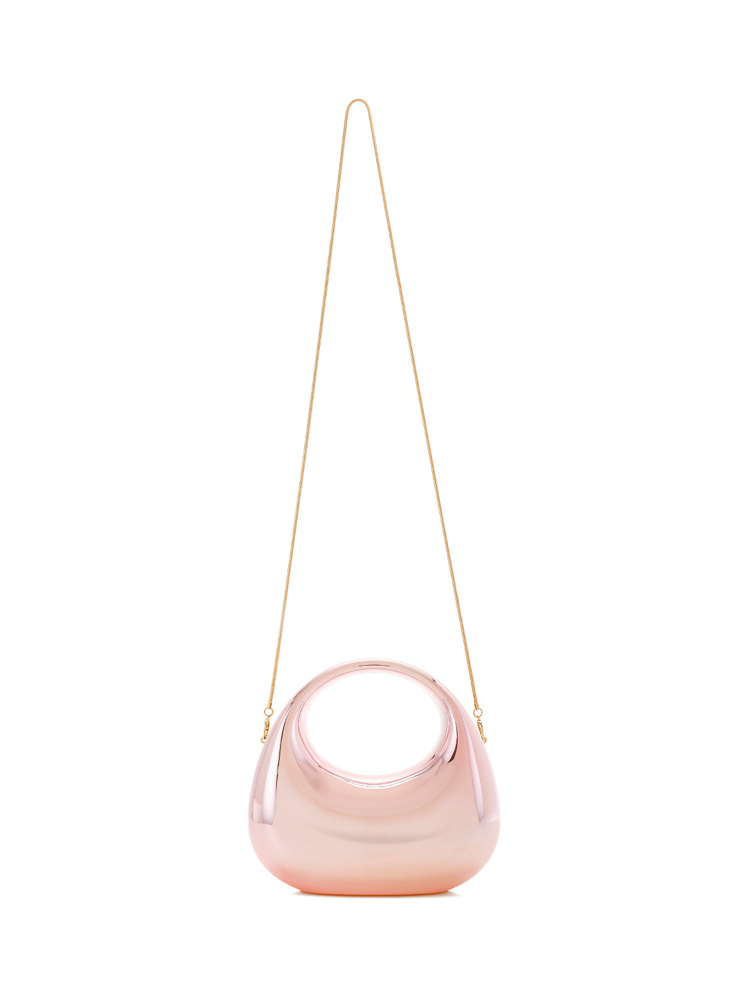 acrylic metallic mini clutch bag#color_pink