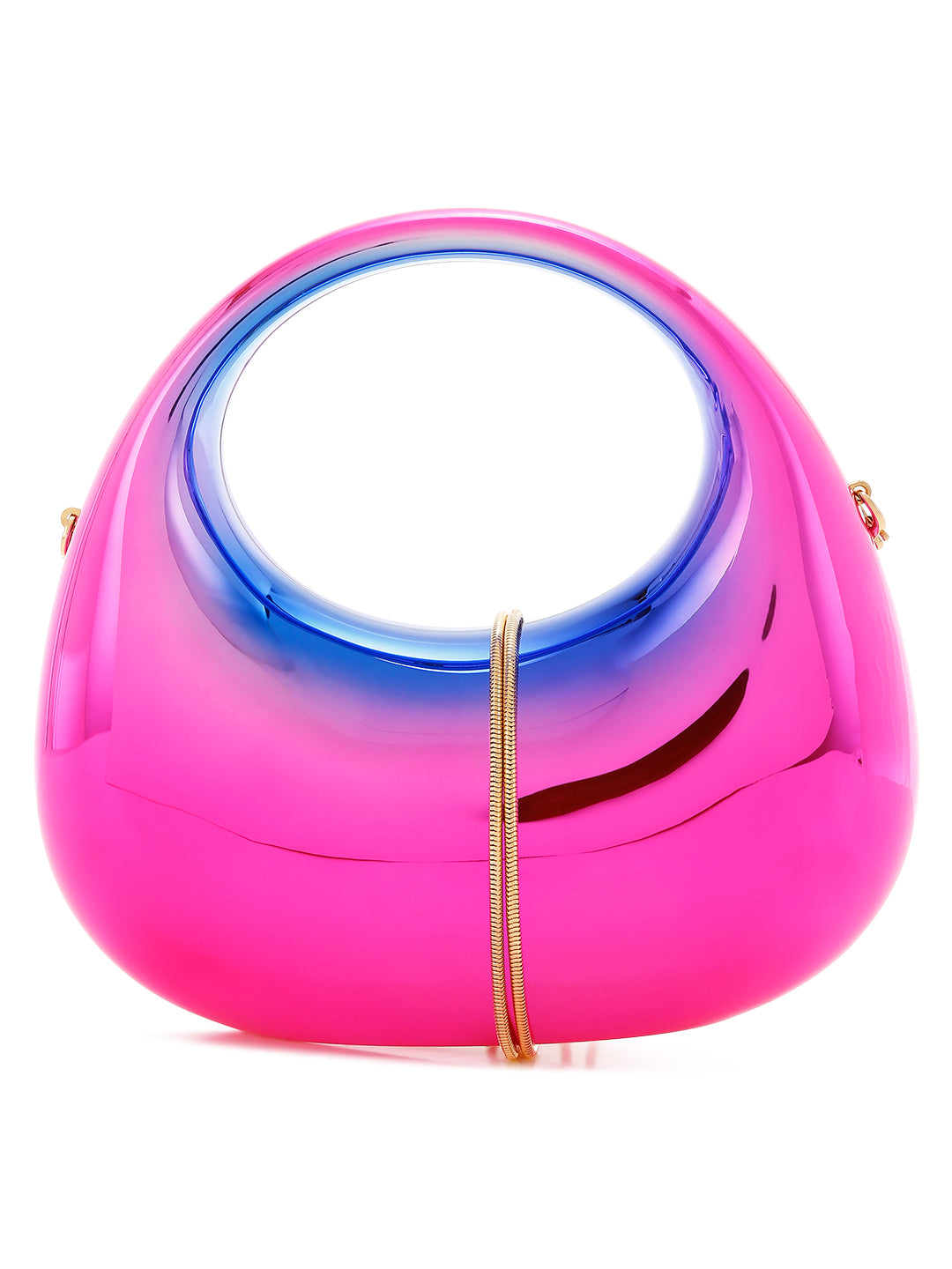 acrylic metallic mini clutch bag#color_multicolor