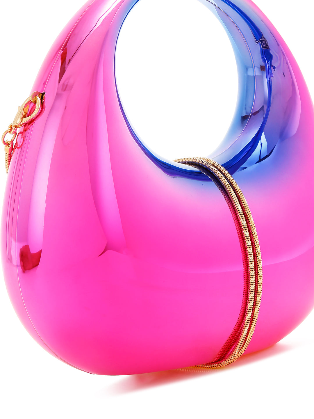 acrylic metallic mini clutch bag#color_multicolor