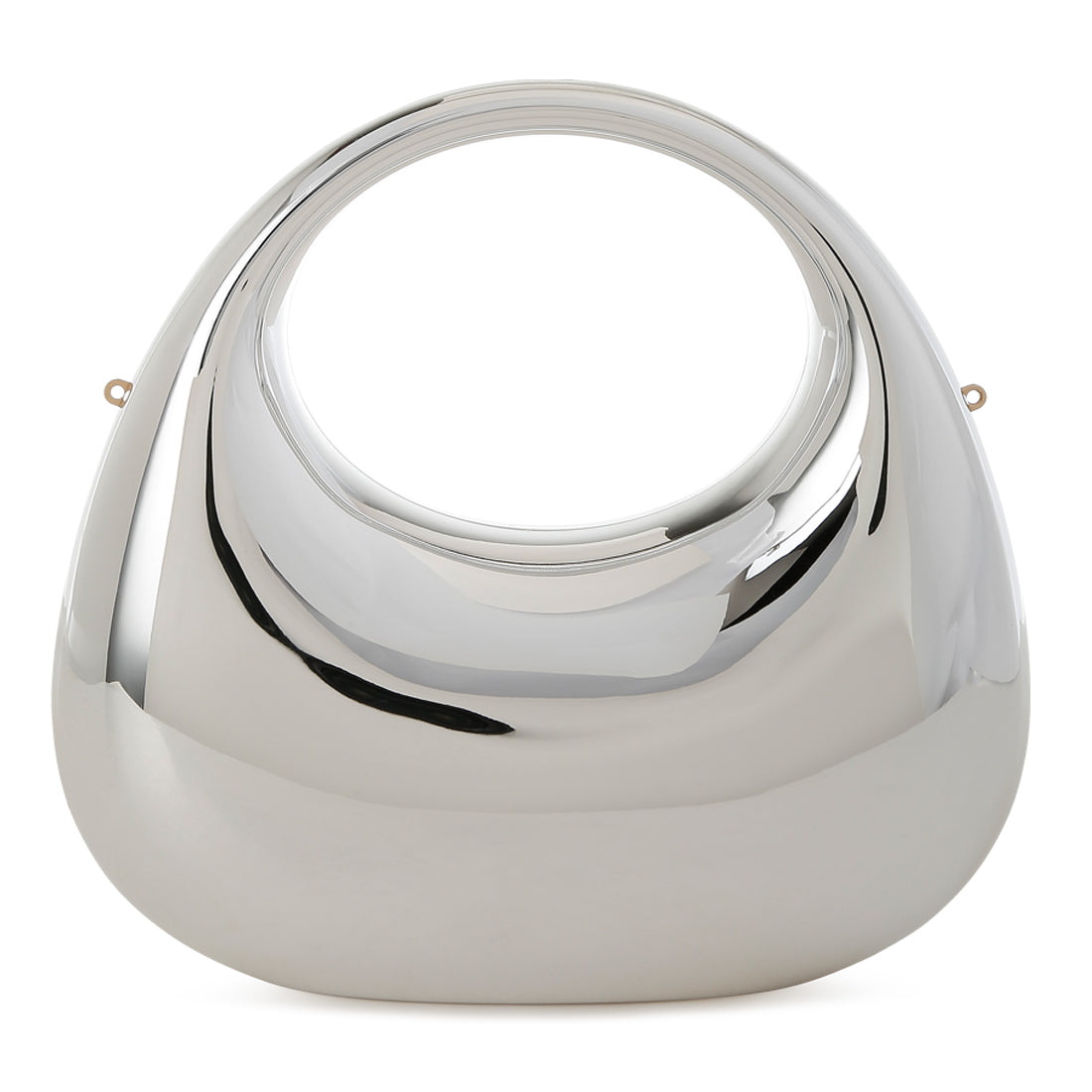 acrylic metallic mini clutch bag#color_silver