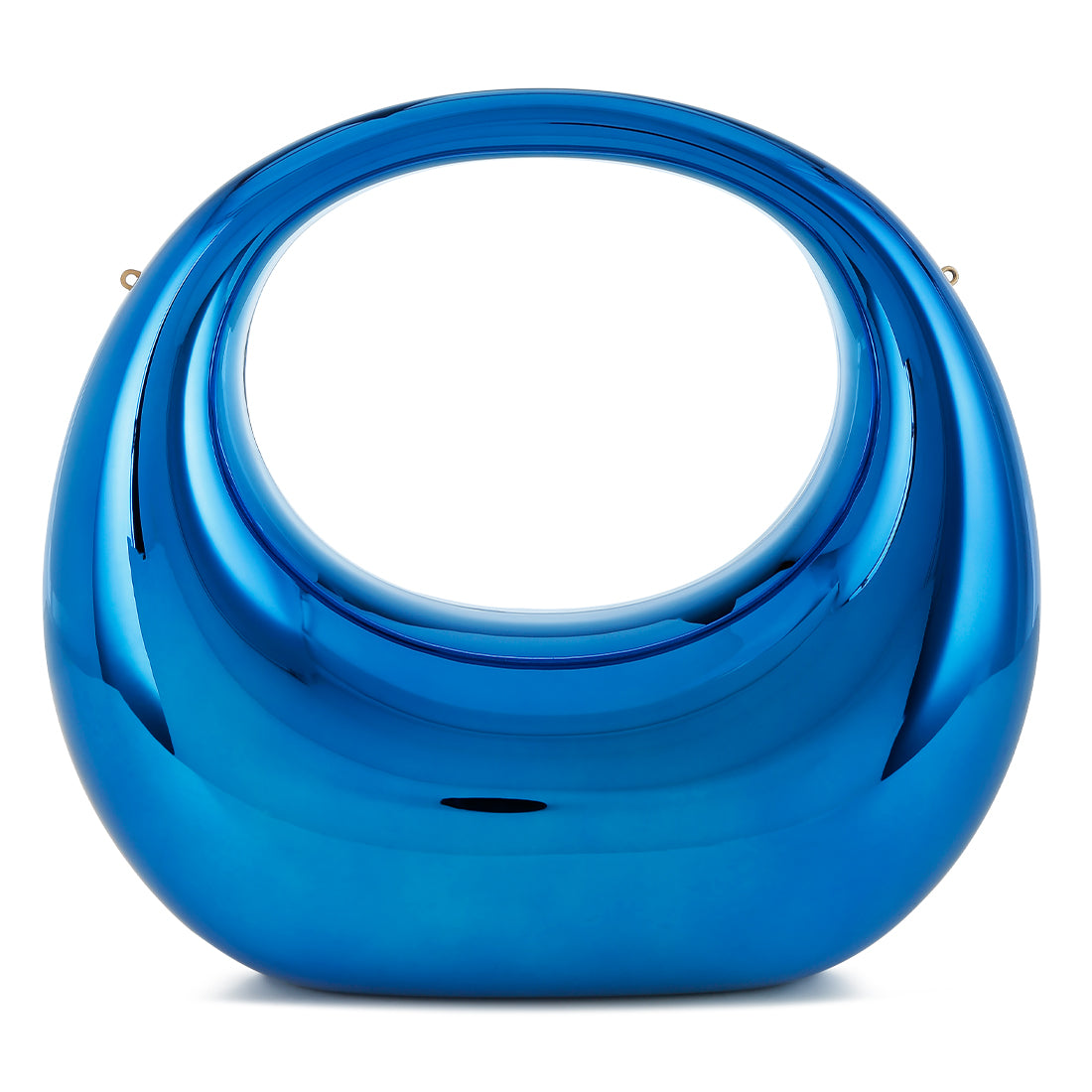 acrylic metallic clutch bag#color_blue