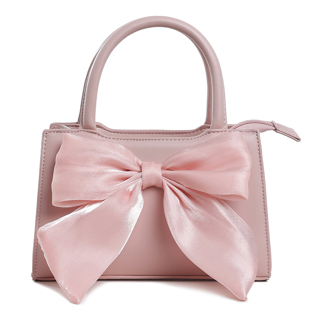 big bow detail mini handbag#color_pink