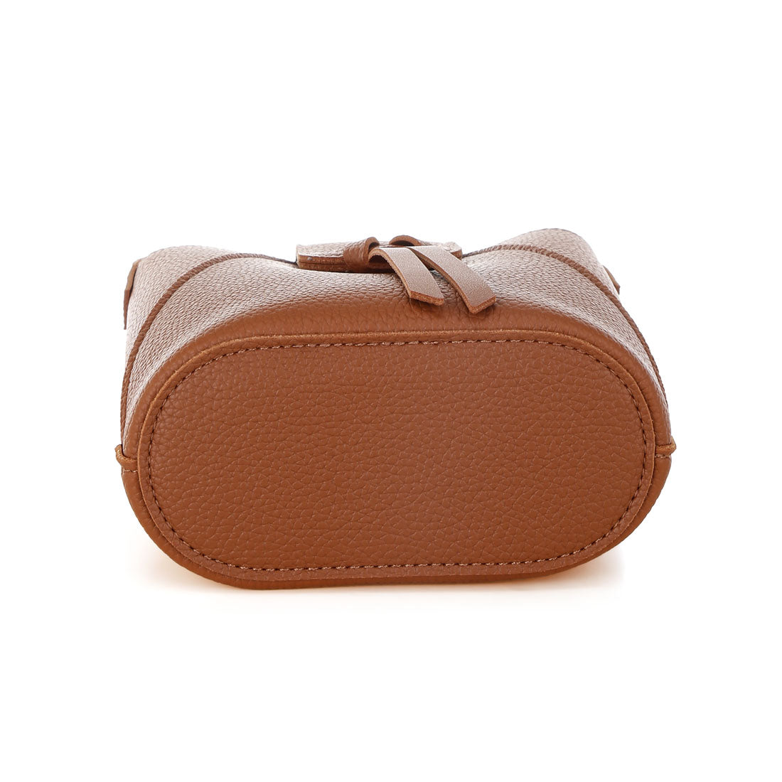 flap closure sling bag#color_tan
