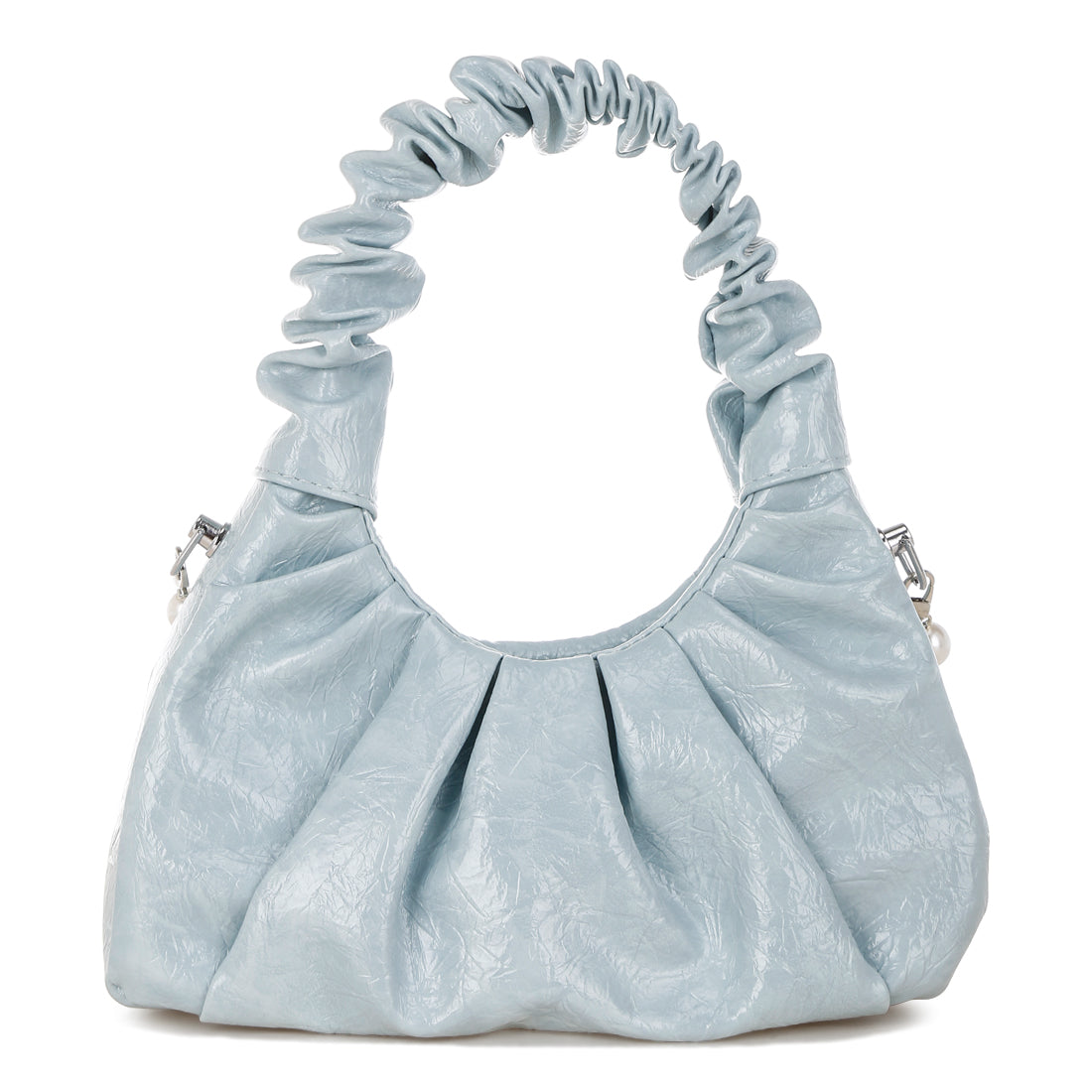 ruched handle crossbody bag#color_powder-blue