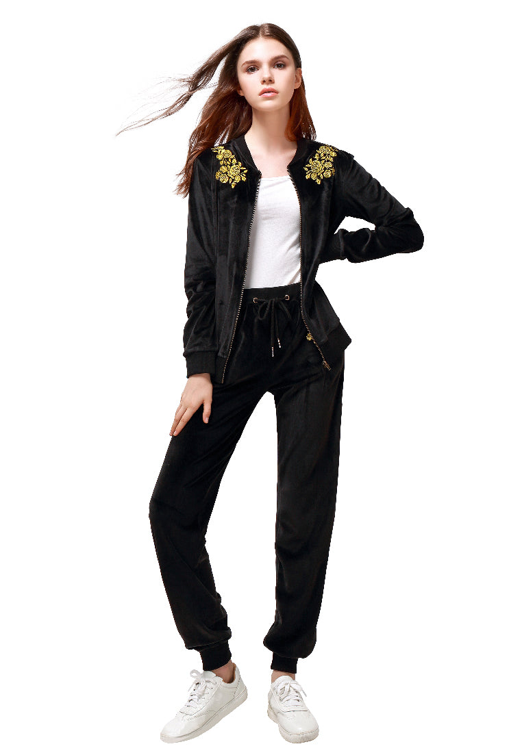 Black Velvet Embroidery Jacket