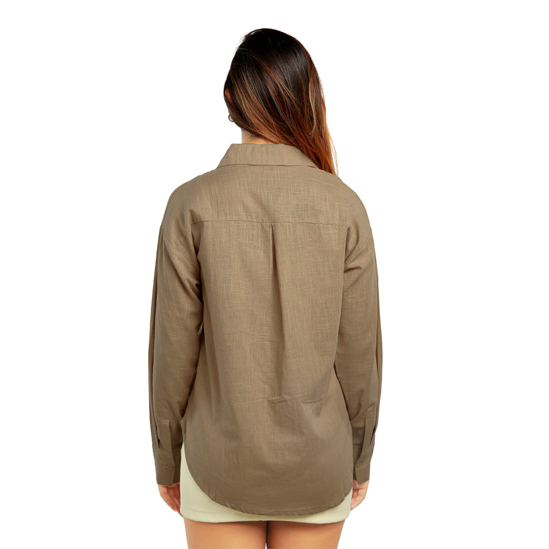 basic cotton collared shirt#color_brown